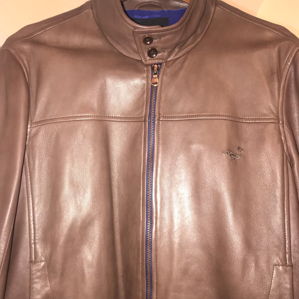 Faonnable Lambskin Leather Jacket - image 7
